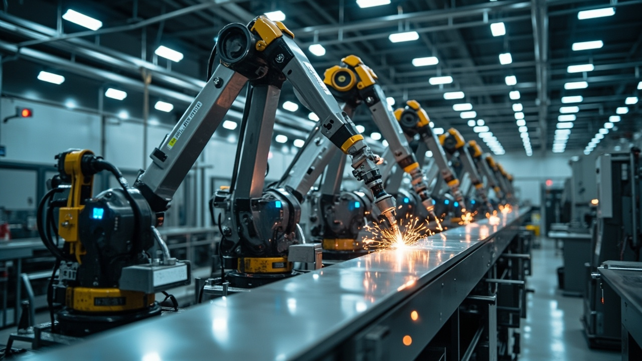 Industrial automation in a manufacturing facility