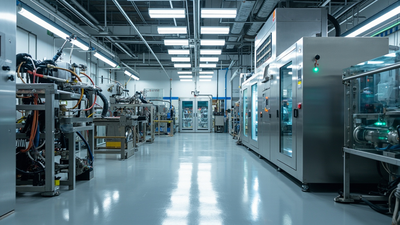 Interior of a modern industrial facility showcasing various automation components and MRO supplies, emphasizing organization and efficiency.