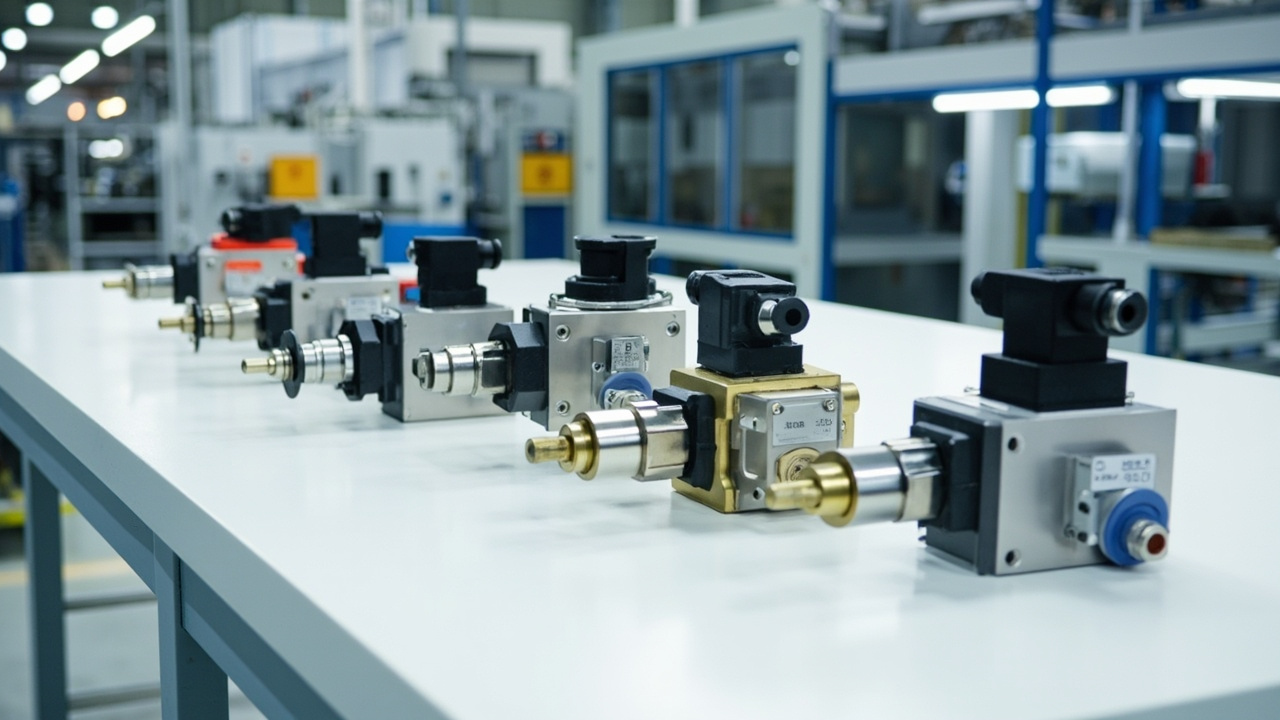 Assortment of ASCO Numatics and AVENTICS electrically actuated solenoid valves for industrial automation
