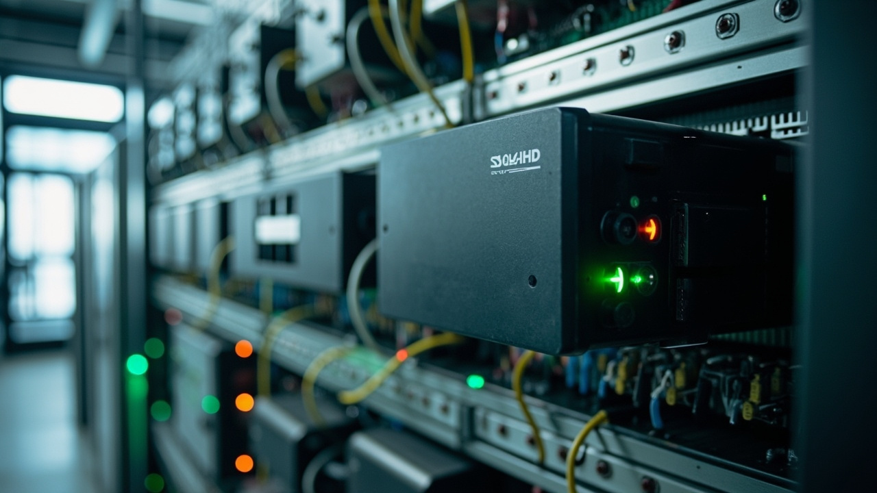 SOLAHD power conditioner protecting sensitive industrial automation equipment in a manufacturing facility in Mexico.