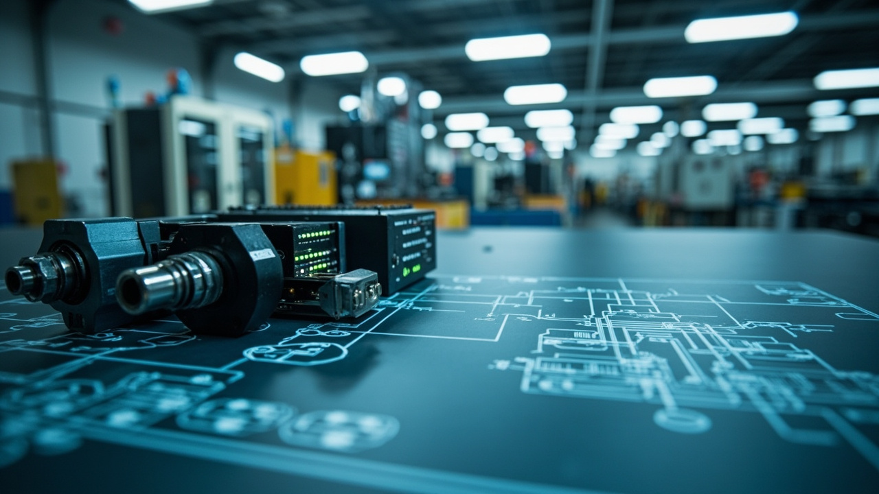 Industrial automation components on a workbench, symbolizing technical expertise for Mexico manufacturing